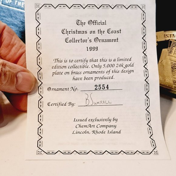 1999 Christmas on the Coast Ornament Richards D.A.R. Goodwill Easter Seals - Picture 5 of 6